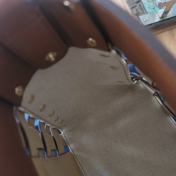 Cole Haan Brown Woven Leather Bag - STUNNING - Picture 16 of 16